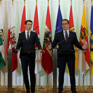 Austria's Chancellor Kurz and Vice Chancellor Strache address a news conference in Vienna