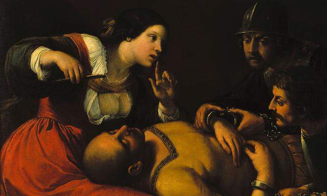 Kahl geschoren. So imaginierte Caravaggio den Verrat Delilas an Simson. Mit dem Haar verliert er seine Stärke – eine symbolische Kastration.