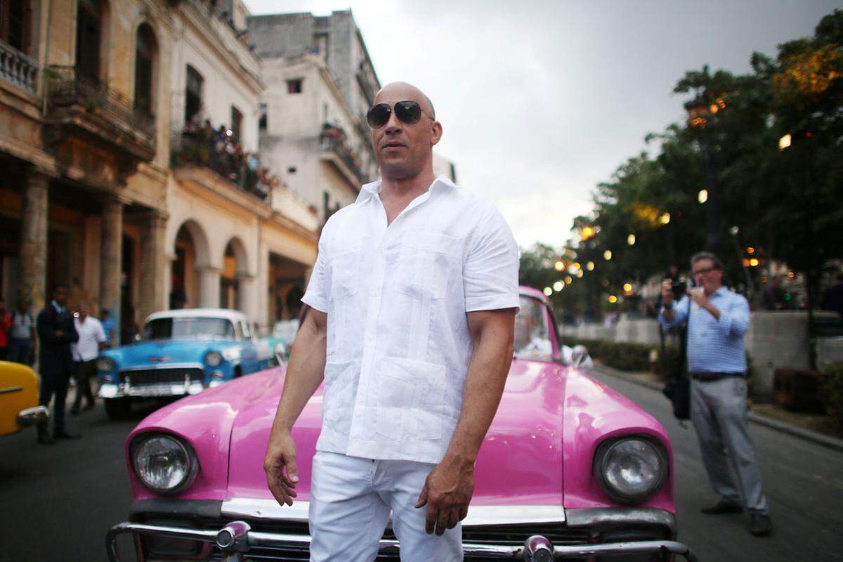 Schauspieler Vin Diesel reiste ebenfalls nach Kuba.