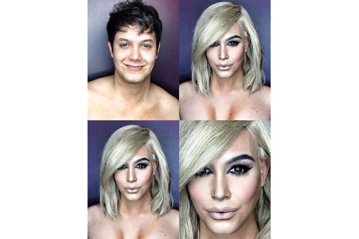 Wozu Kajal, Make-up und Puder in der Lage sind, beweisen die Make-up-Kunstwerke von Paolo Ballesteros. Der 32-jährige philippinische Moderator verwandelt sich mithilfe gängiger Produkte und etwas Kunsthaar in Stars wie Kim Kardashian (hier) oder Miley Cyrus.