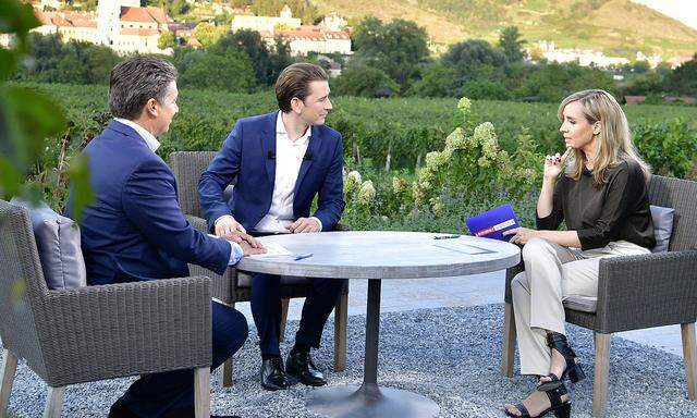 Bundeskanzler Sebastian Kurz beim ORF-Sommergespräch