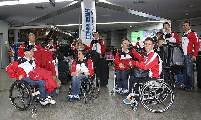 Paralympics-Team bei der Ankunft