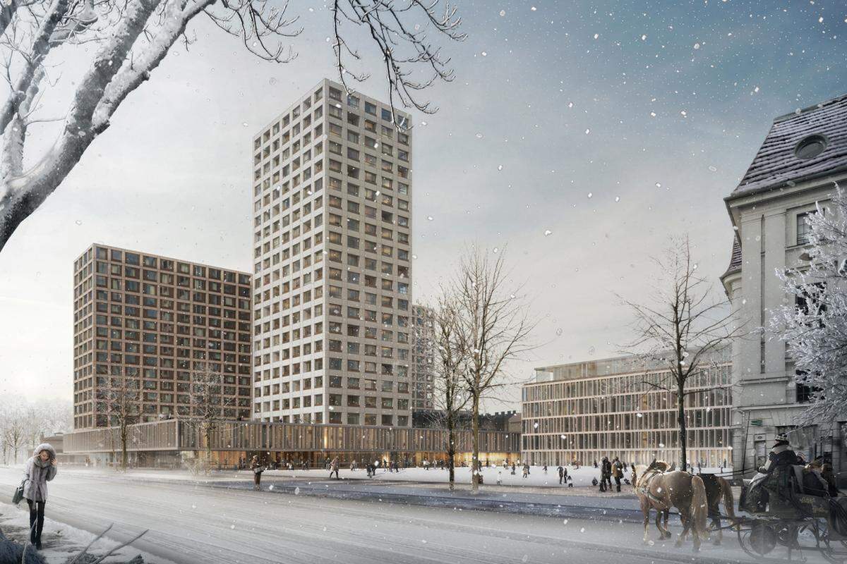 Das Hotel Intercontinental beim Wiener Eislaufverein wird nicht abgerissen. Der schon im Vorfeld umstrittene, 73 Meter hohe Wohnturm auf dem Heumarkt-Areal kommt. So lässt sich das Siegerprojekt des internationalen Architekturwettbewerbs für die Neugestaltung des Heumarkt-Areals auf den Punkt bringen, das am Donnerstag präsentiert wurde.