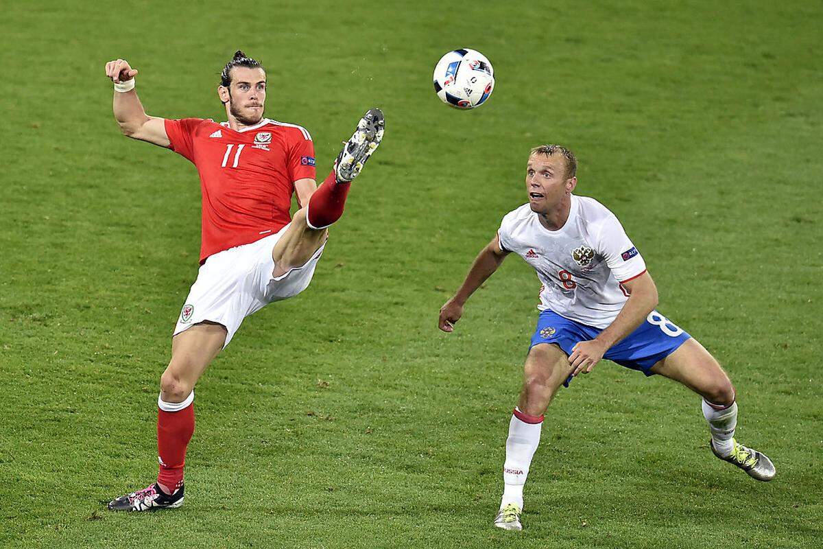 Gareth Bale und seine Waliser waren Russland hoch überlegen. Der 3:0-Sieg bedeutete auch den Gruppensieg.