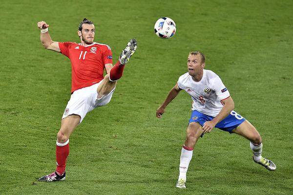 Gareth Bale und seine Waliser waren Russland hoch überlegen. Der 3:0-Sieg bedeutete auch den Gruppensieg.