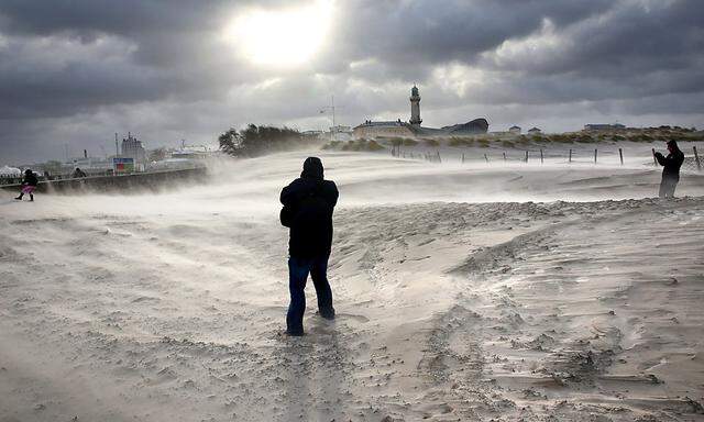 Sturm über Rostock.