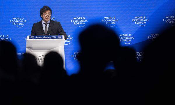 Argentiniens Präsident Javier Milei auf dem Weltwirtschaftsforum Davos.