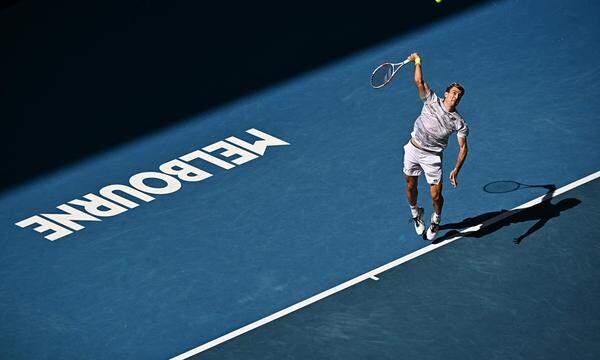 Sebastian Ofner schlägt immer öfters auf den großen Bühnen der Tenniswelt auf, hier bei den Australian Open in Melbourne.