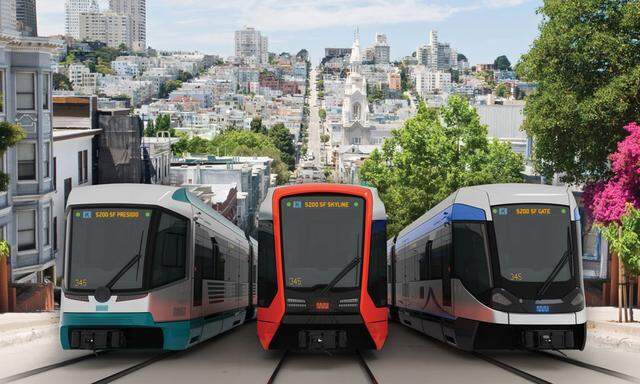Drei von Siemens vorgeschlagene Zugdesignvarianten. 