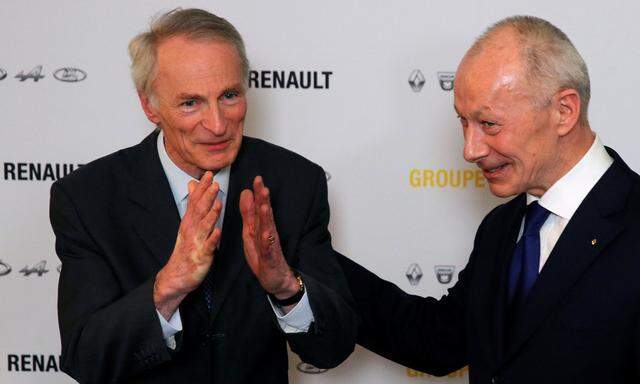 Jean-Dominique Senard (li) und Thierry Bollore leiten jetzt Renault