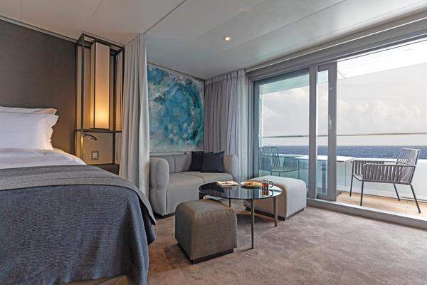 Die komfortablen Veranda-Suiten bieten neben der eleganten Ausstattung Annehmlichkeiten wie Butler- und In-Suite-Service.