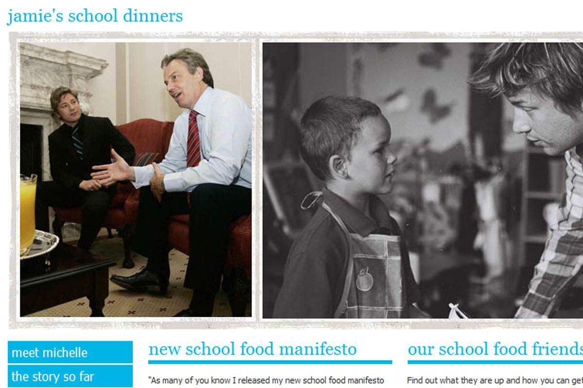 Pionier der Bewegung war kein anderer als der britische Fernsehkoch Jamie Oliver. Mit seiner TV-Sendung „Jamie's School Dinners“ wies er auf die Missstände in den britischen Mensen hin, seine Kampagne „Feed me better“ im Jahr 2005 wurde von der britischen Regierung mit mehreren hundert Millionen Pfund unterstützt.