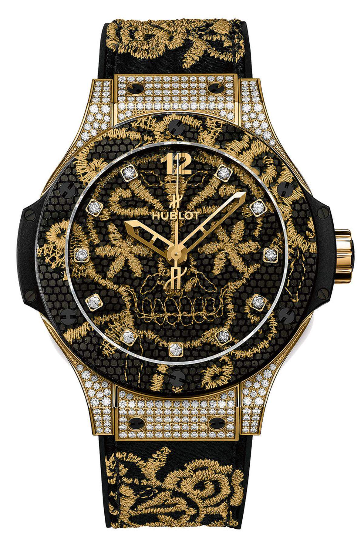 Hublot, „Big Bang Broderie“: Eine Fusion von Handwerkskünsten. Für den außergewöhnlichen Look des Zifferblatts sorgt die St. Gallener Firma Bischoff.