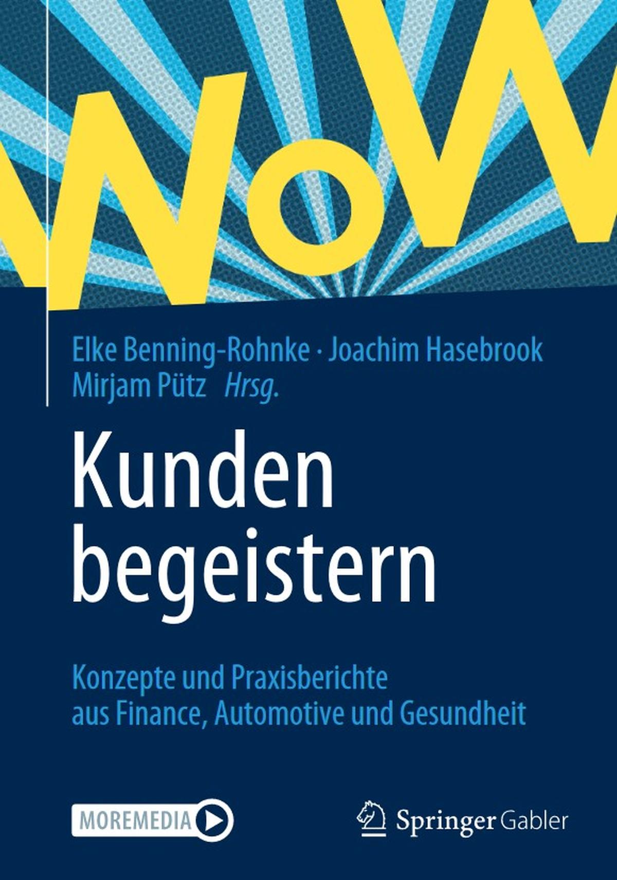 Kunden begeistern
Konzepte und Praxisberichte aus Finance, Automotive und Gesundheit
von Joachim Hasebrook, Elke Benning-Rohnke und Mirjam Pütz
Kunden nicht nur zufriedenstellen, sondern begeistern – die Forderung an sich ist nicht neu. Das Buch propagiert sie aber überzeugend, indem es anhand zahlreicher Fallbeispiele aus verschiedenen Branchen zeigt, wie Kundenbegeisterung gelingen kann. Der Schlüssel sind Daten: Kunden hinterlassen sie entlang ihrer Kundenreise, in den sozialen Medien, auf der Website. Diese Daten gilt es zu aggregieren, zu analysieren und auszuwerten. Ein lesenswertes Buch für Customer-Experience-Manager, nicht nur aus der Finanz-, Automobil- und Gesundheitsbranche.