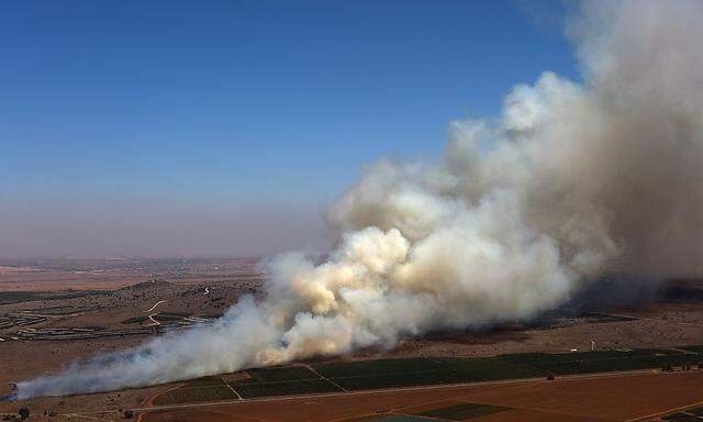 Immer wieder schwappt der syrische Bürgerkrieg auf die Golan-Höhen über, wie hier auf einem Archivbild vom August