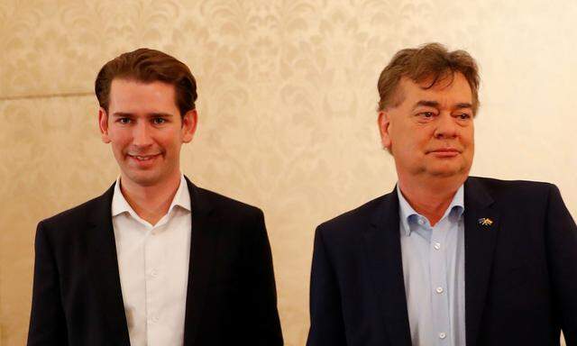 Head of OeVP Kurz meets head of Greens Kogler in Vienna