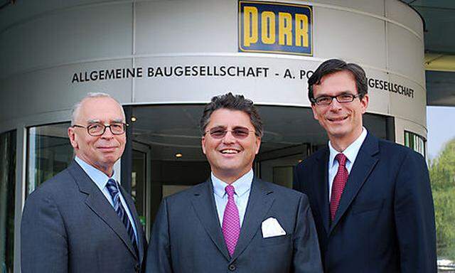 PORR: Karl-Heinz Strauss (Mitte) wird neuer Vorstandsvorsitzender