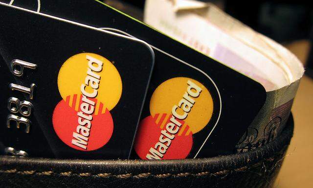 MasterCard credit cards are seen in this illustrative photograph taken in London