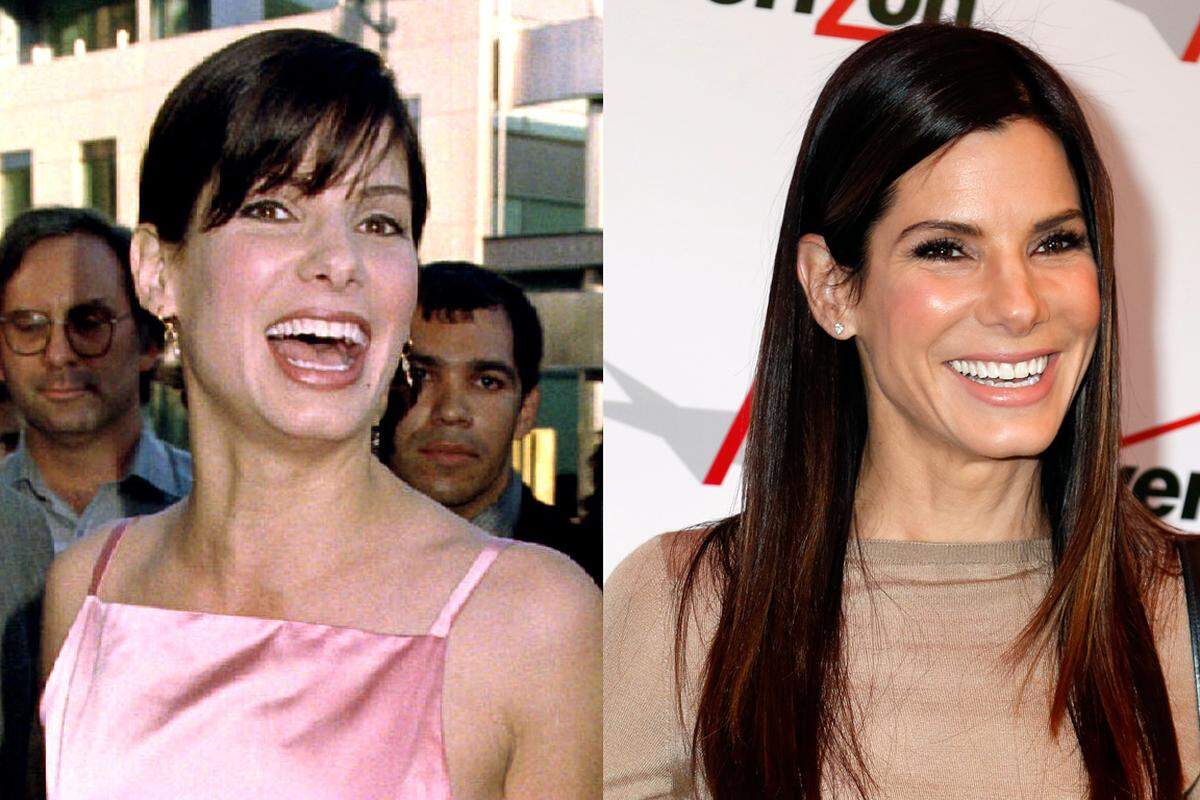 20 Jahre sind zwischen den beiden Bildern vergangen. Sandra Bullock scheint dabei aber kaum gealtert zu sein. Sie ist 53 Jahre alt.