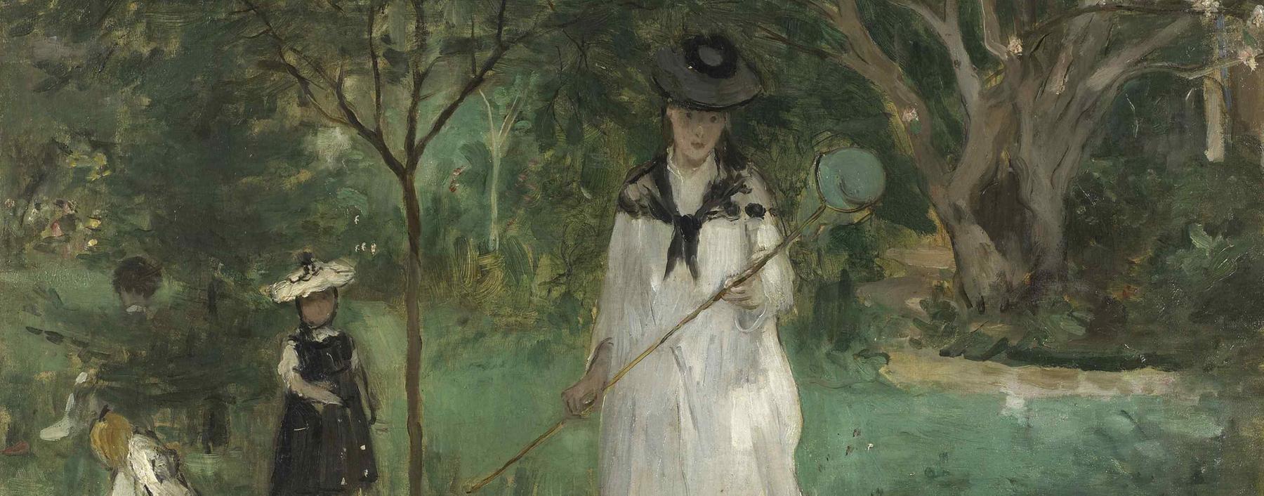 „Schmetterlingsjagd“ von Berthe Morisot, der ersten Frau in der Gruppe der Impressionisten (1874). 