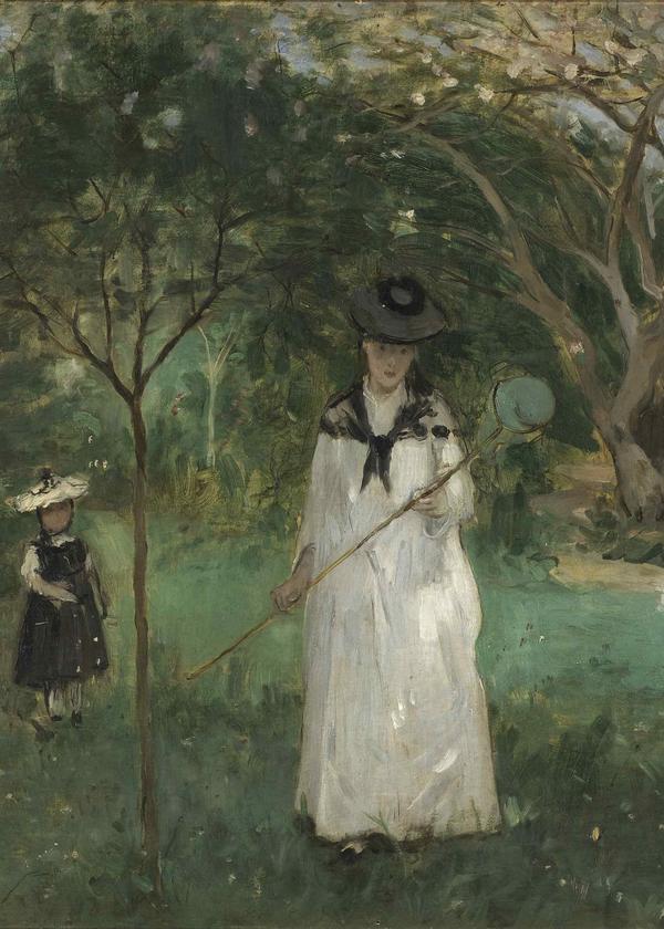 „Schmetterlingsjagd“ von Berthe Morisot, der ersten Frau in der Gruppe der Impressionisten (1874). 