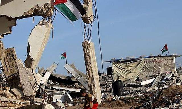 Zerstoerte Haeuser im Gazastreifen