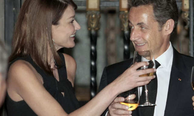 President Nicolas Sarkozy and his wife First Lady Carla Bruni-Sarkozy