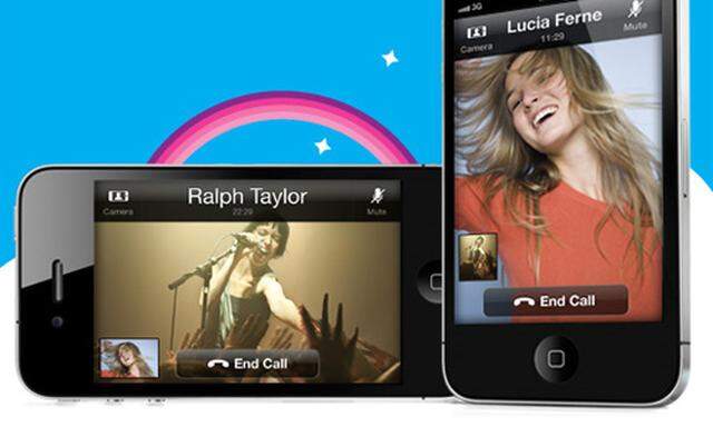 Skype fuer iPhone mit Video-Telefonie
