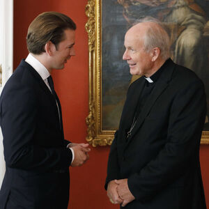 Bundeskanzler Sebastian Kurz mit Kardinal Christoph Schönborn.