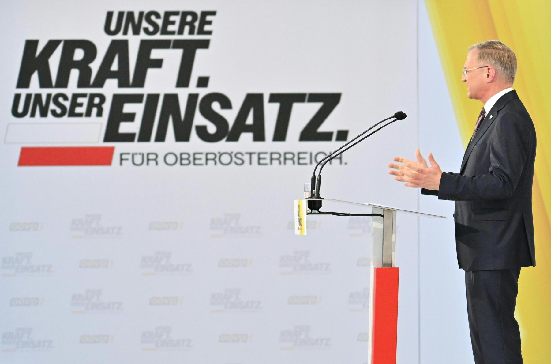 Stelzers „Oberösterreich-Partei“ feiert Wahlkampfauftakt: Der erste Parteitag ohne „Gust“ [premium]
