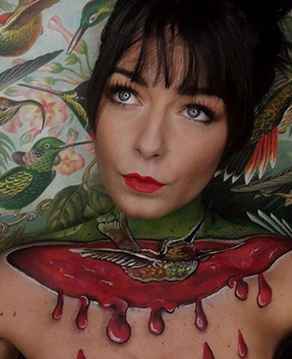 Dieses kunstvolle Blutbad hat die deutsche Make-up-Künstlerin Kati Powderbrush angerichtet.  