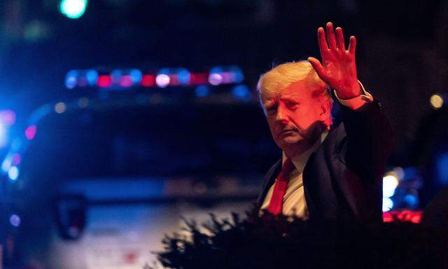 Donald Trump arrives at Trump Tower in New York City