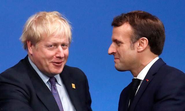 Lächelt Macron immer noch? Johnson und Macron am Donnerstag beim Nato-Gipfel in Watford.
