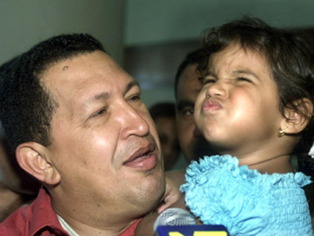 Und Venezuelas Präsident Hugo Chavez muss sich schon mit dreijährigen Kritikern abgeben.