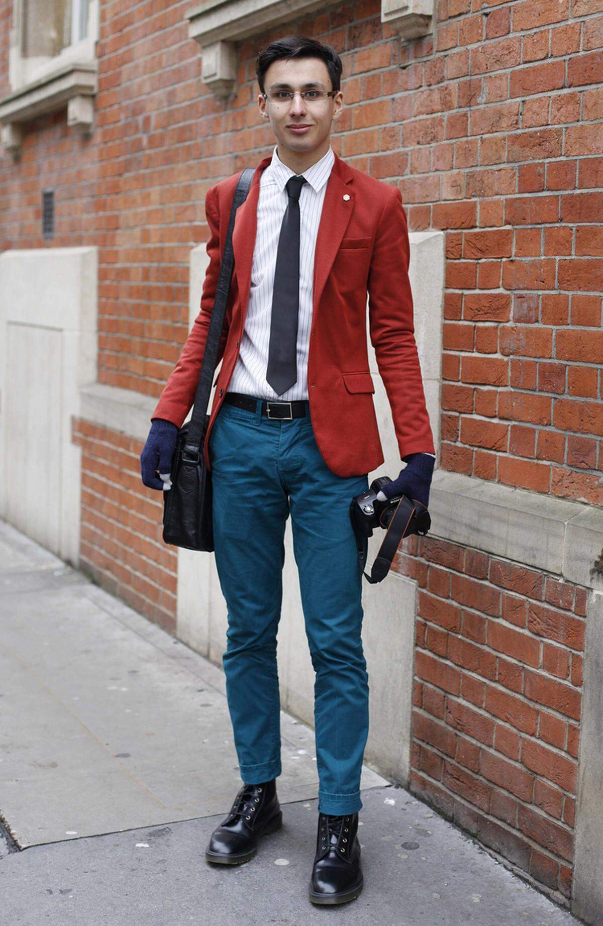 Rot und Blau kombiniert Modeblogger und Streetstyle-Fotograf Joseph Kent.