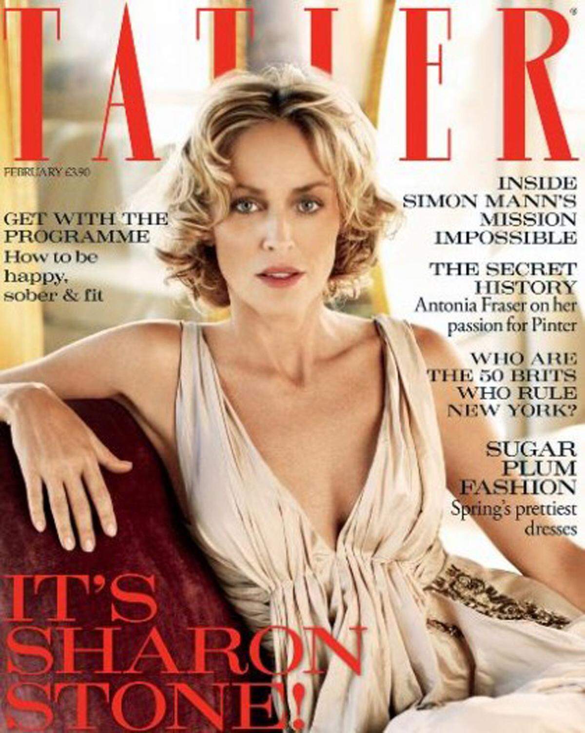 "It's Sharon Stone" musste der Tatler sogar titeln, damit man das berühmte Covermodel erkennt.