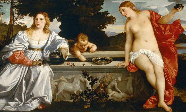 Sind das die beiden Seiten eines geglückten Ehestands? „Himmlische und irdische Liebe“, Tizian (1488/1490 bis 1576).