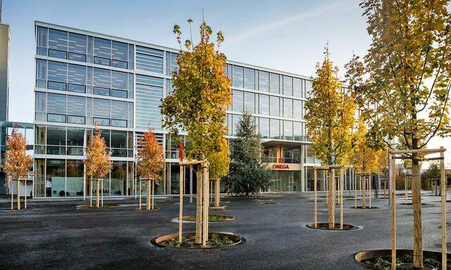 Die neue Fabrik besticht durch Glas und Metall ­sowie eine Holzkonstruktion aus Schweizer Fichte im Inneren.