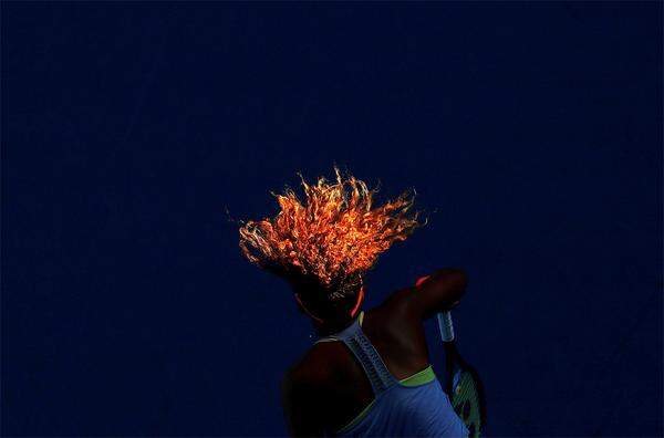 David Gray fotografierte die Tennisspielerin Naomi Osaka (Japan) bei den Australian Open.