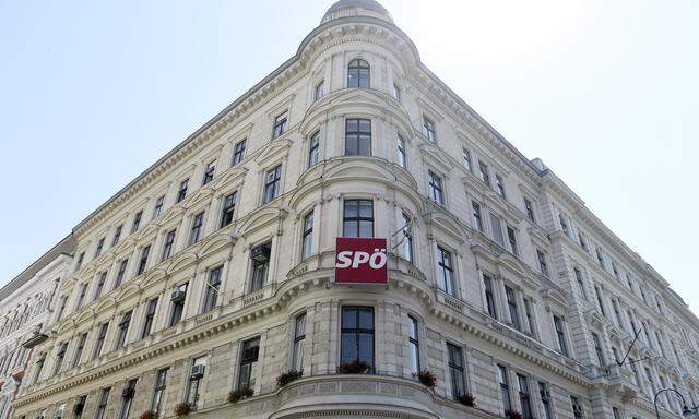 Das Logo der SPÖ aufgenommen am Freitag, 12. Juni 2015, an der Parteizentrale in der Löwelstraße in Wien. 