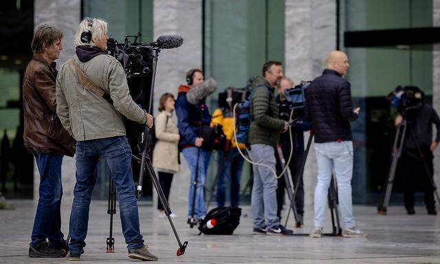 Medienrummel beim Protest in Amsterdam.