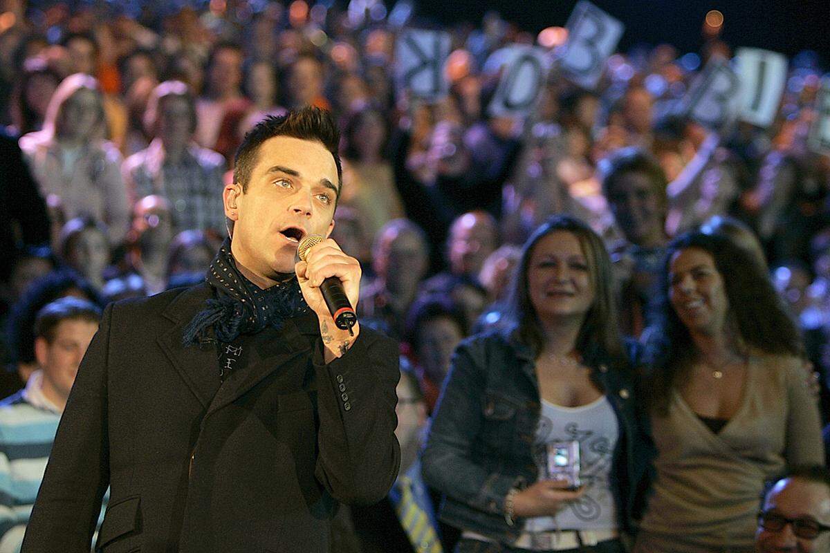 Sieben Auftritte absolvierten der britische Sänger Robbie Williams ...
