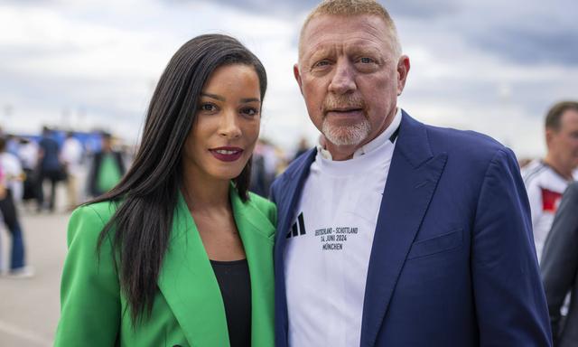 Lilian de Carvalho Monteiro mit der deutschen Tennislegende Boris Becker