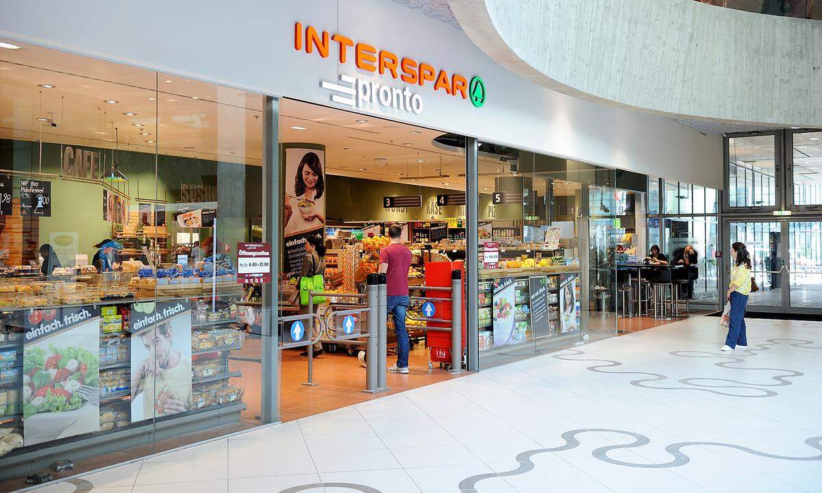 Index: 71,9 Die Supermarktmarke Spar ist gleich mehrmals in den Top 15 vertreten. Bei Interspar handelt es sich um den größten Markttyp der Kette.