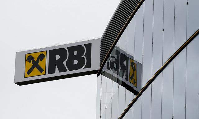 FILE PHOTO: The logo of Raiffeisen Bank International is pictured in Vienna