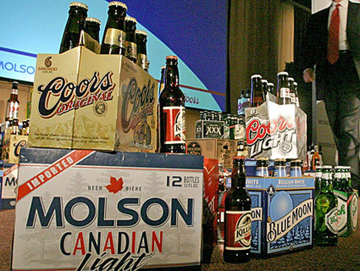 Molson Coors entstand aus der Fusion zwei amerikanischer Brauereien, Molson aus Kanada und Coors aus den USA. Der Marktanteil liegt bei 3,3 Prozent, der Ausstoß bei 58,4 Millionen Hektolitern.