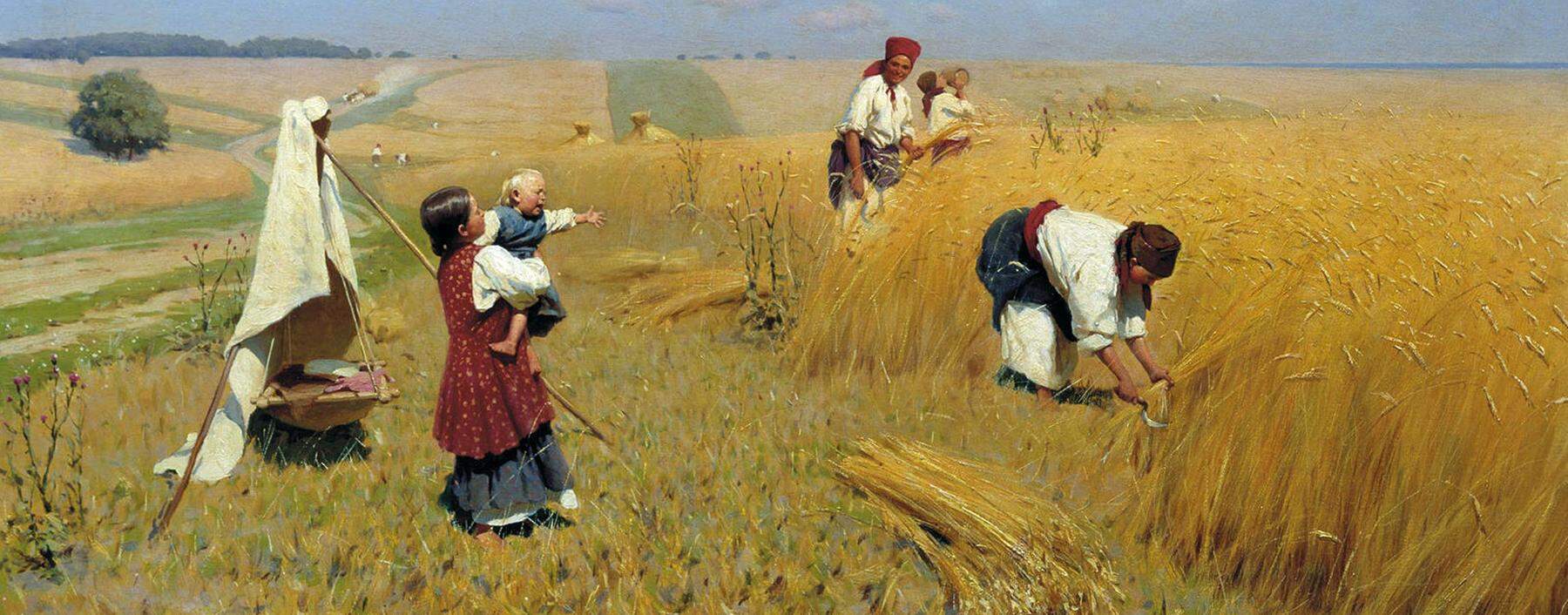 „Ernte in der Ukraine“ 1896 von Mykola Pimonenko. Der Maler lebte von 1862 bis 1912 in Kiew. 