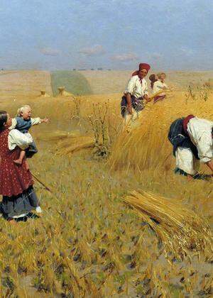 „Ernte in der Ukraine“ 1896 von Mykola Pimonenko. Der Maler lebte von 1862 bis 1912 in Kiew. 