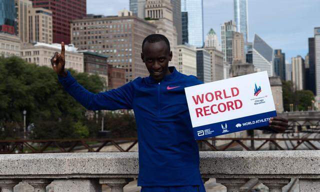 Der schnellste Mann der Marathon-Welt: Kelvin Kiptum.