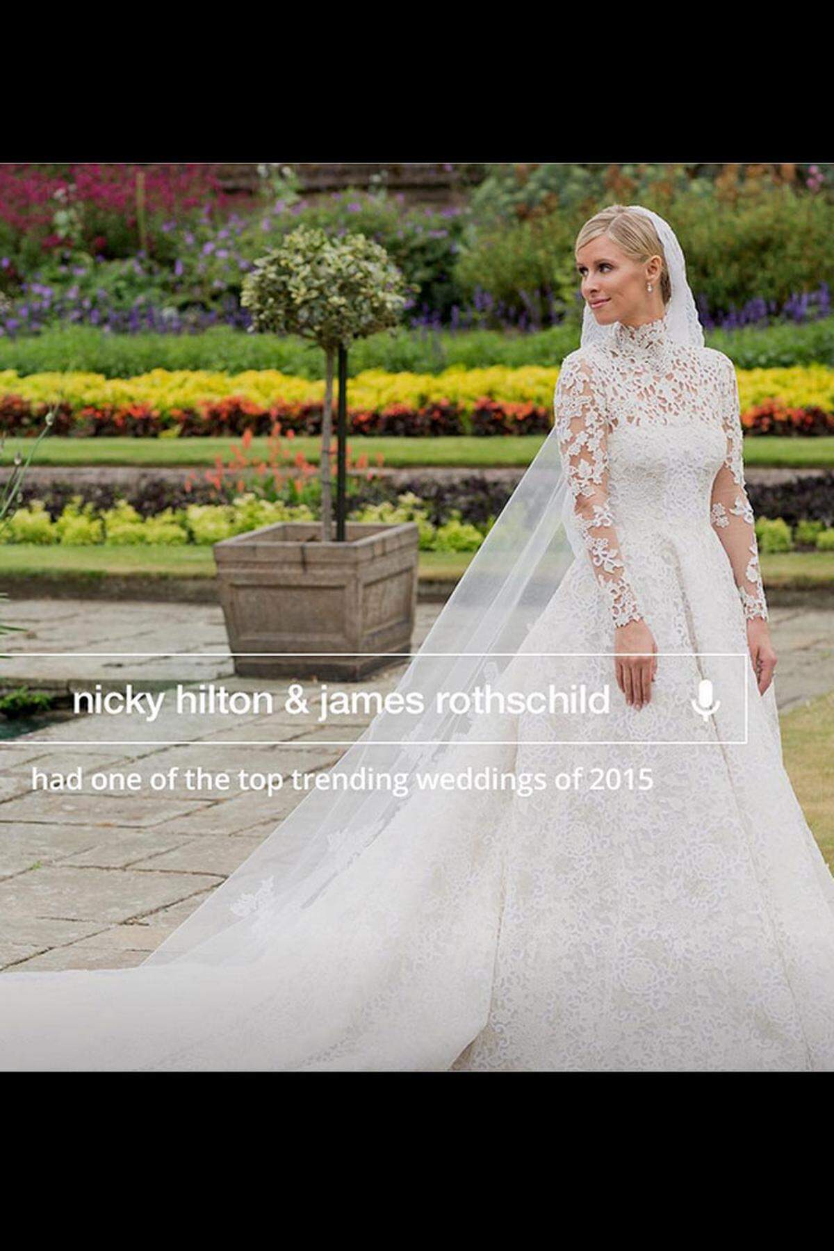 Nicky Hilton heiratete James Rothschild in einer maßgefertigten Valentino Couture Robe.